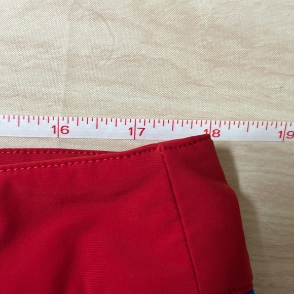 RHONE Shorts Men’s Size 35 Red Blue Board Swim Trunks Drawstring Unlined - Picture 4 of 5